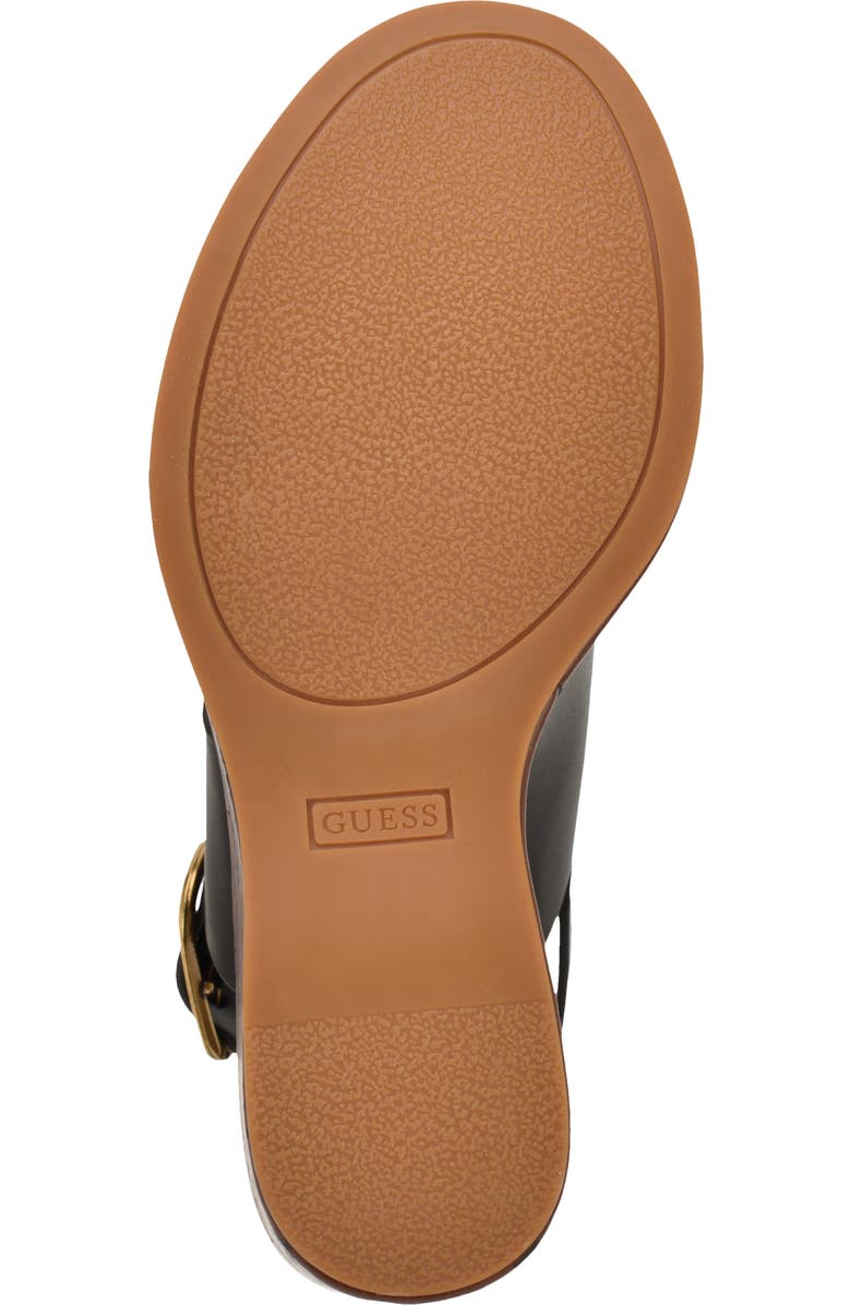 GUESS Yarisel Platform Wedge Sandal, Alternate, color, Black