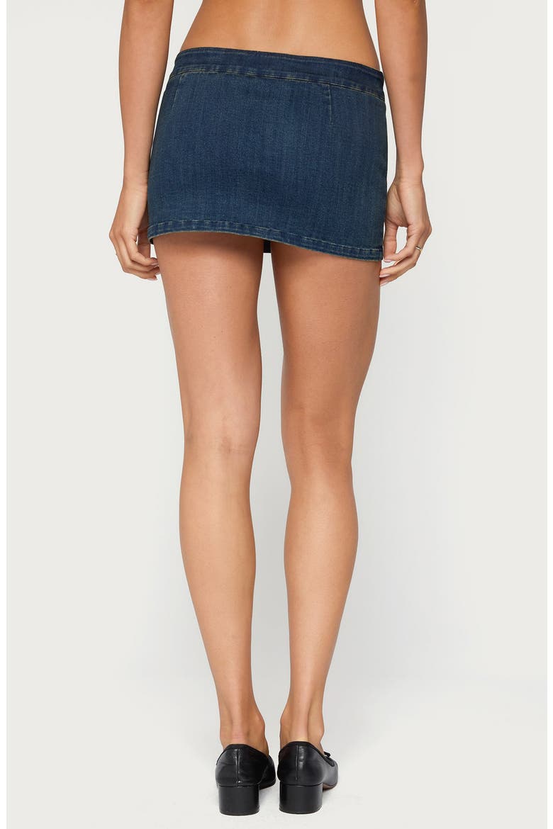 Taliyah Low Rise Denim Skort, Alternate, color, DARK-BLUE-WASHED