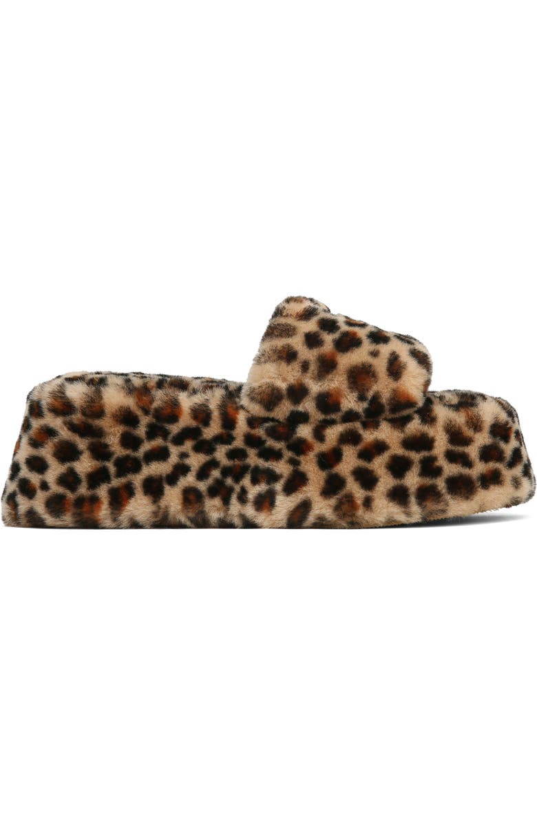 Naked Wolfe Ivy Leopard Print Shearling Platform Slipper, Alternate, color,