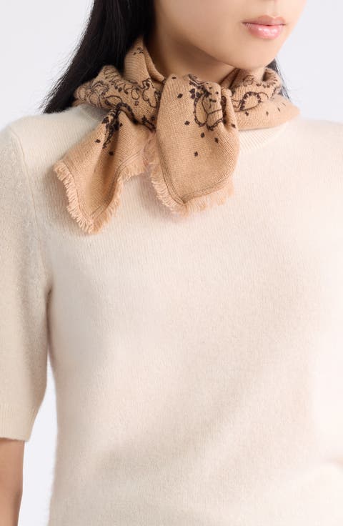Wool & Cashmere Fringe Bandana