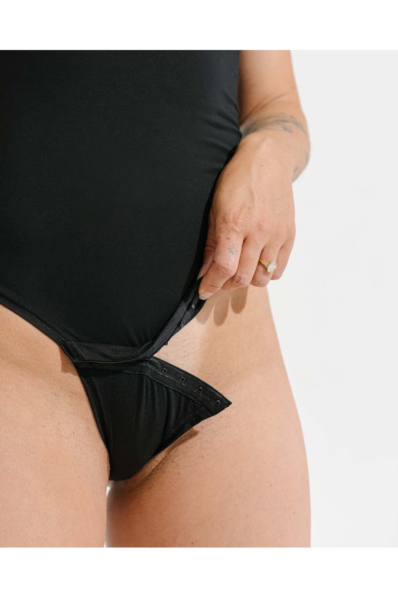 Tank Thong Bodysuit, Alternate, color, Black