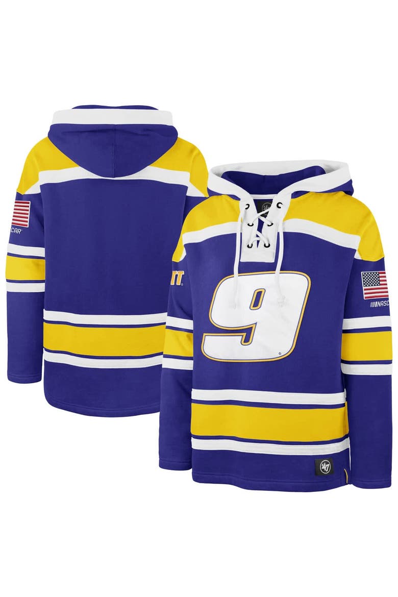 Men's '47  Royal Chase Elliott  Superior Lacer Pullover Hoodie, Main, color, Royal