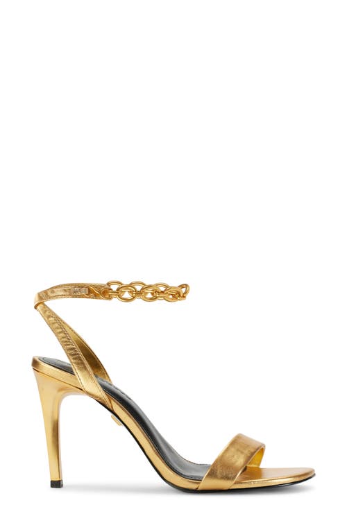 Donna Karan New York Corin Chain Ankle Strap Sandal In Gold
