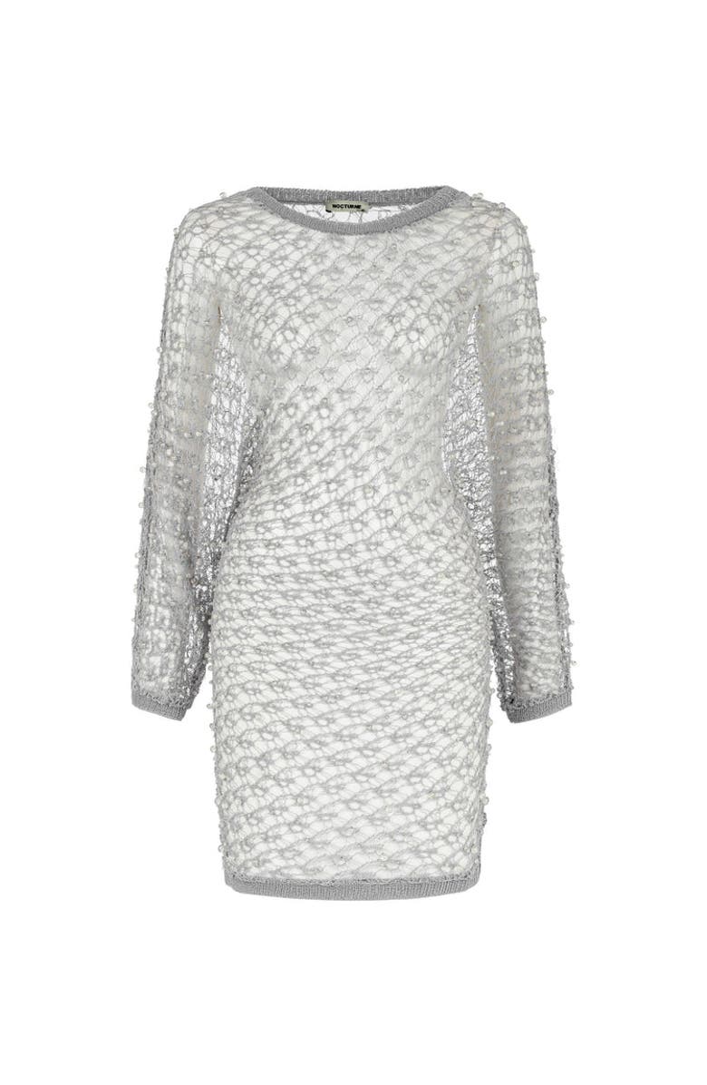 Nocturne Beaded Mesh Knit Top, Alternate, color,