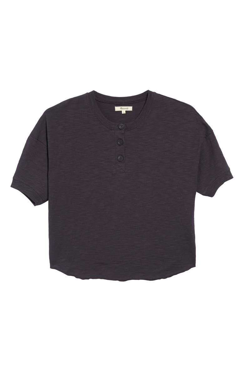 Madewell Raw-Edge Henley Tee, Main, color,