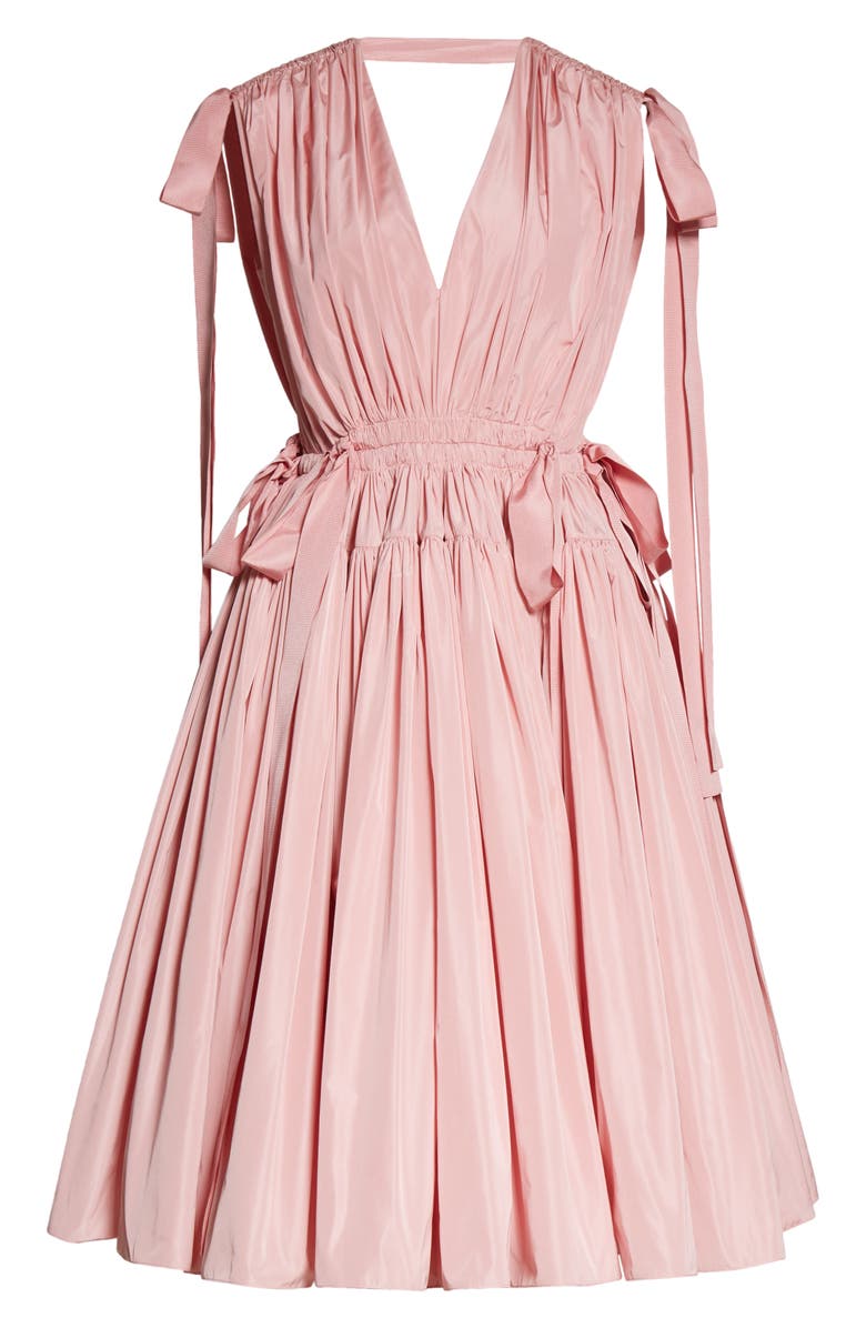 McQueen Alexander McQueen Taffeta Fit & Flare Dress, Alternate, color, 