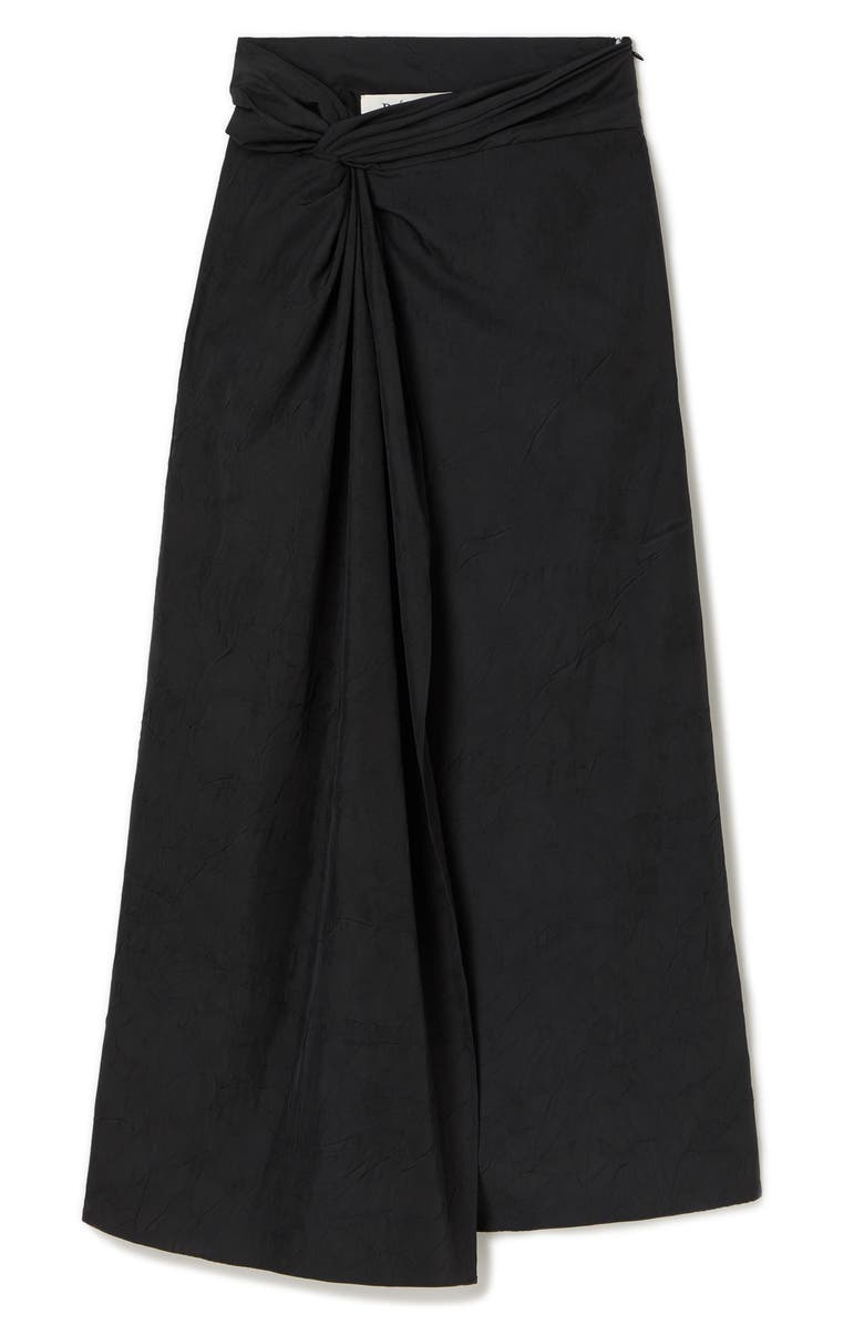 Róhe Textured Sarong Skirt, Alternate, color, Black