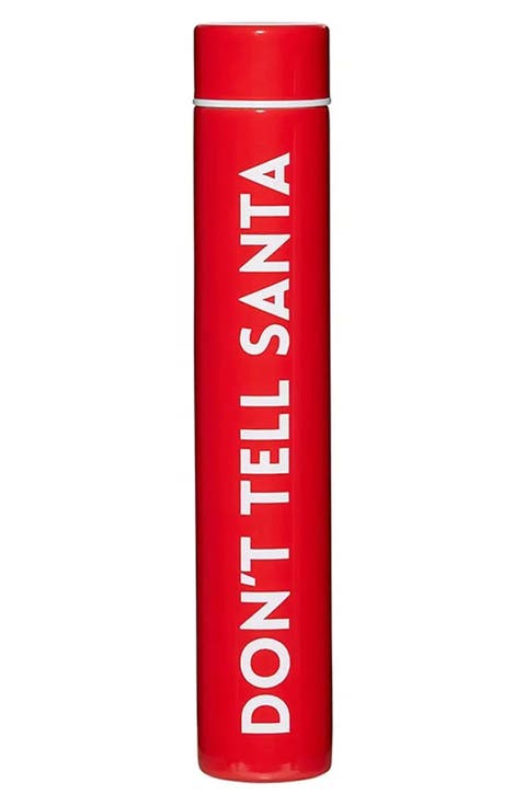 Don't Tell Santa Slim Flask Bottle