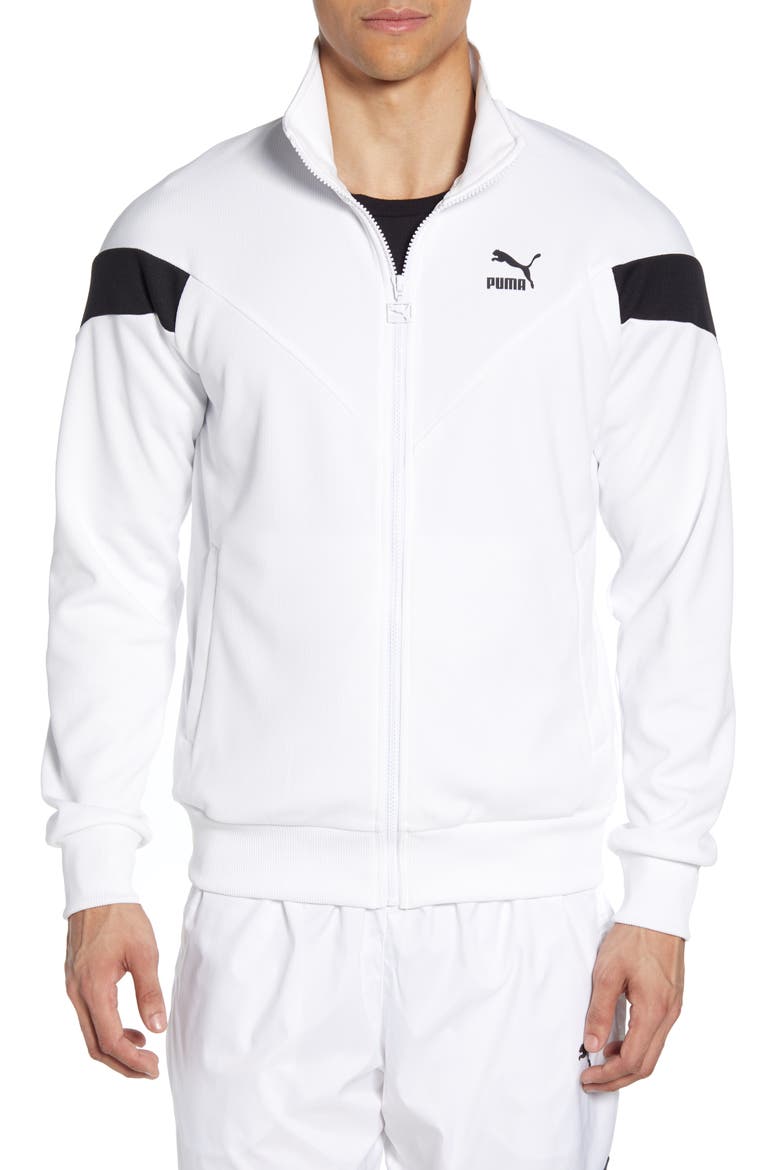 Iconic MCS Mesh Track Jacket, Main, color, PUMA WHITE