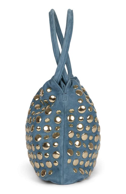 Jeffrey Campbell Lil-brat Leather Handbag In Blue Suede Gold