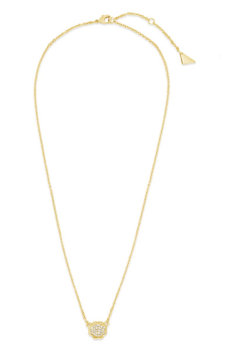 Sterling Forever Rose Petal Pendant Necklace, Alternate, color, Gold