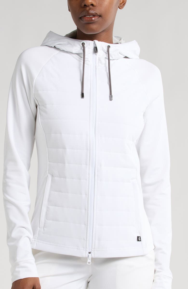 Swannies McCartan Mixed Media Jacket, Alternate, color, White