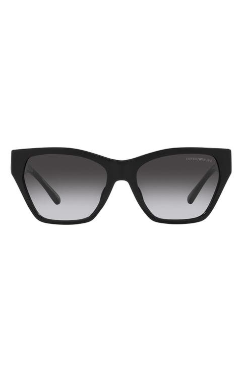 55mm Gradient Cat Eye Sunglasses