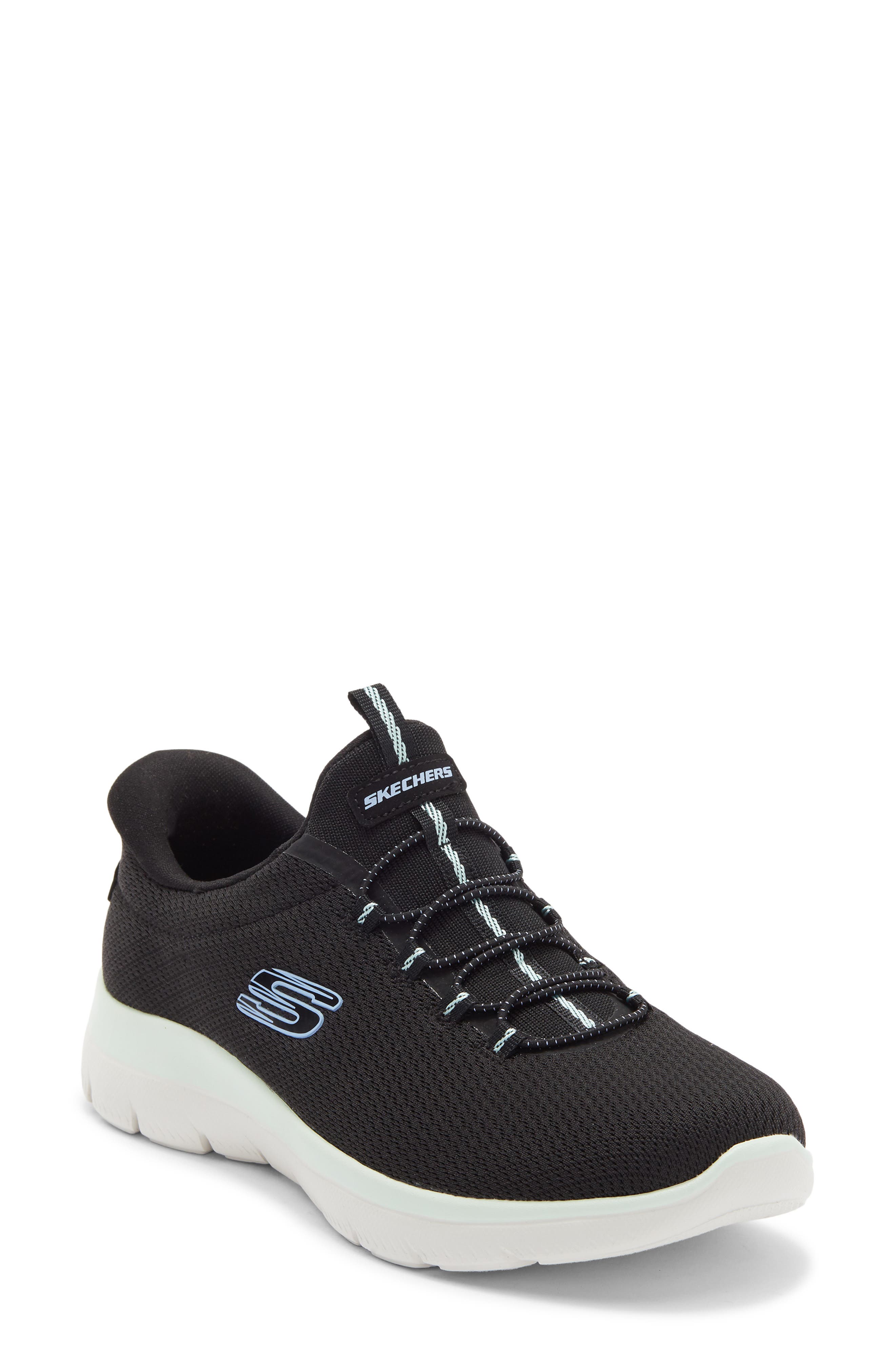 SKECHERS Summits Swift Step Sneaker, Main, color, Black/ Teal