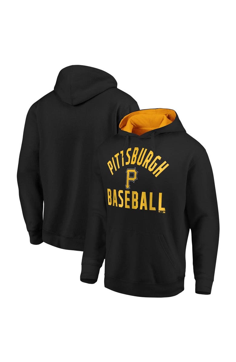 FANATICS Men's Fanatics Branded Black/Gold Pittsburgh Pirates Team Pride Pullover Hoodie, Main, color,
