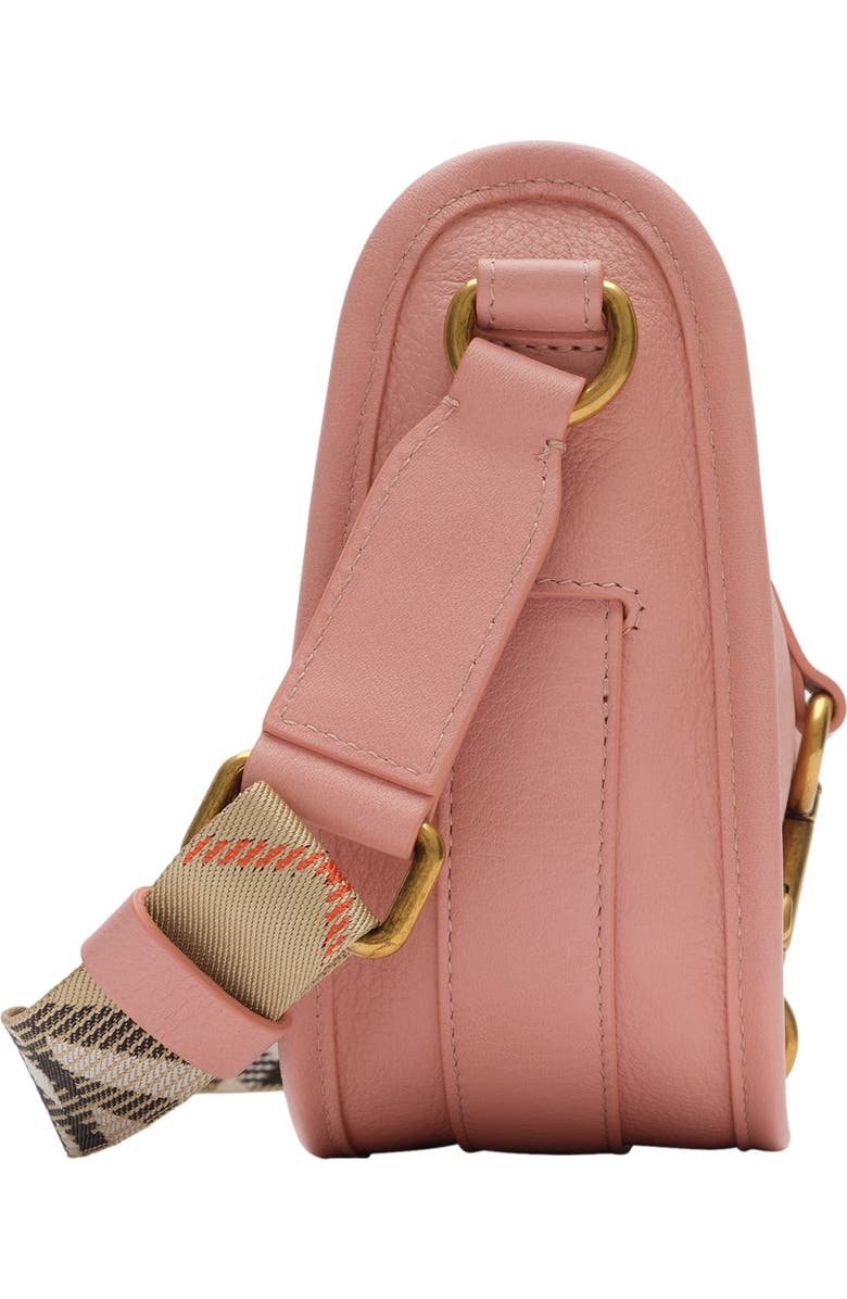Burberry Mini B Clip Messenger Bag, Alternate, color, Peony Pink