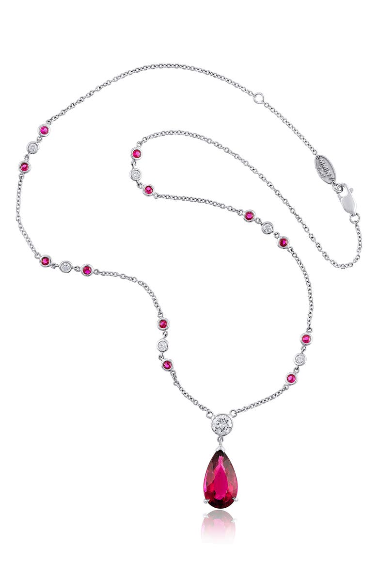 Mindi Mond Icon Diamond by the Yard Pendant Necklace, Alternate, color, Platinum/ Diamond/ Stone