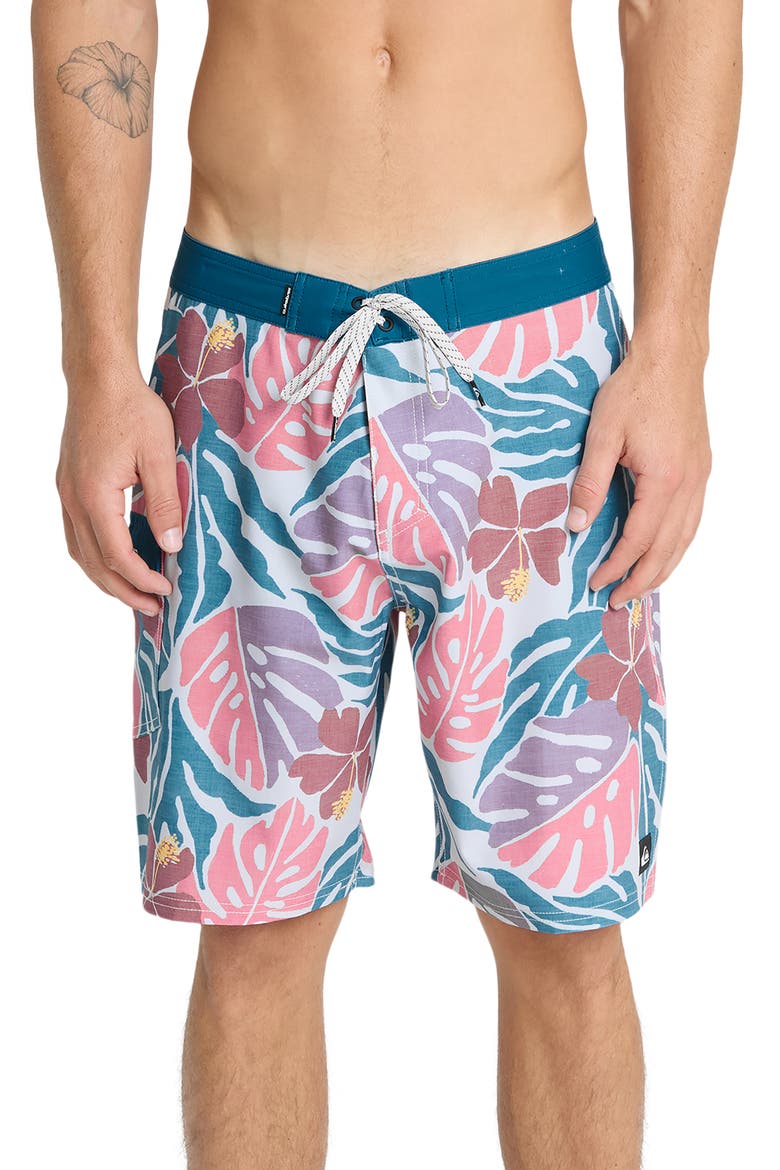Forest Peak 20 Board Shorts, Main, color, BLUE CORAL