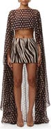 Naked Wardrobe Polka Dot Illusion Chiffon Cape