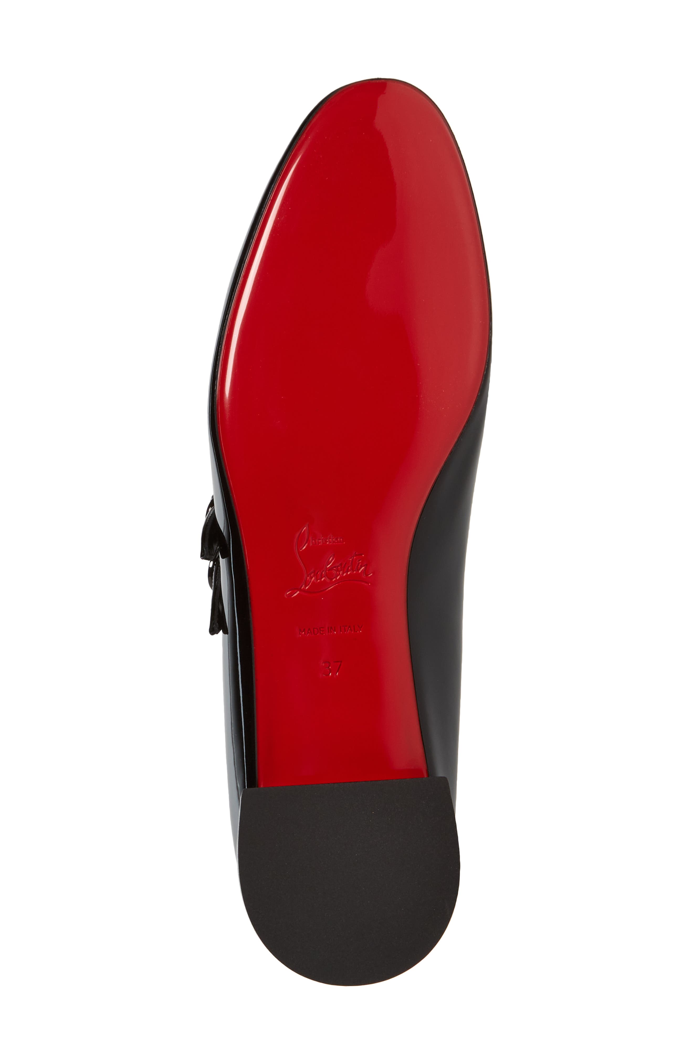 Christian Louboutin Sweet Jane Patent Pump, Alternate, color, Black/ Red