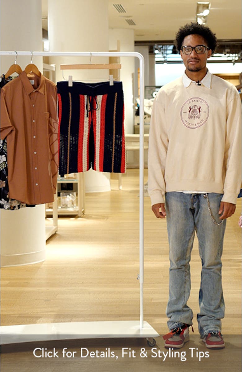 Crab Stripe Knit Shorts, sales video thumbnail