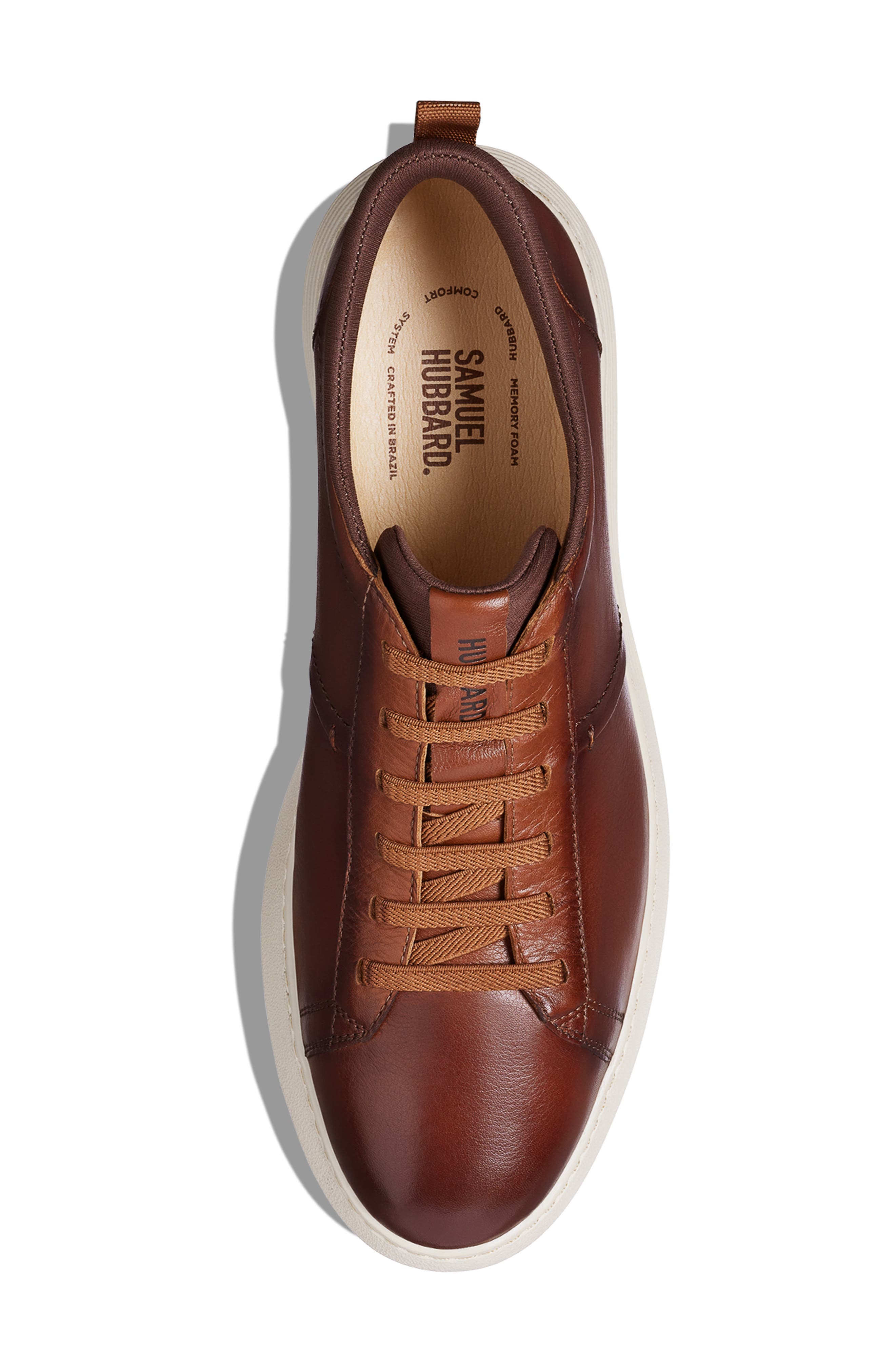 Samuel Hubbard Featherlight Flight Sneaker, Alternate, color, Cognac Leather