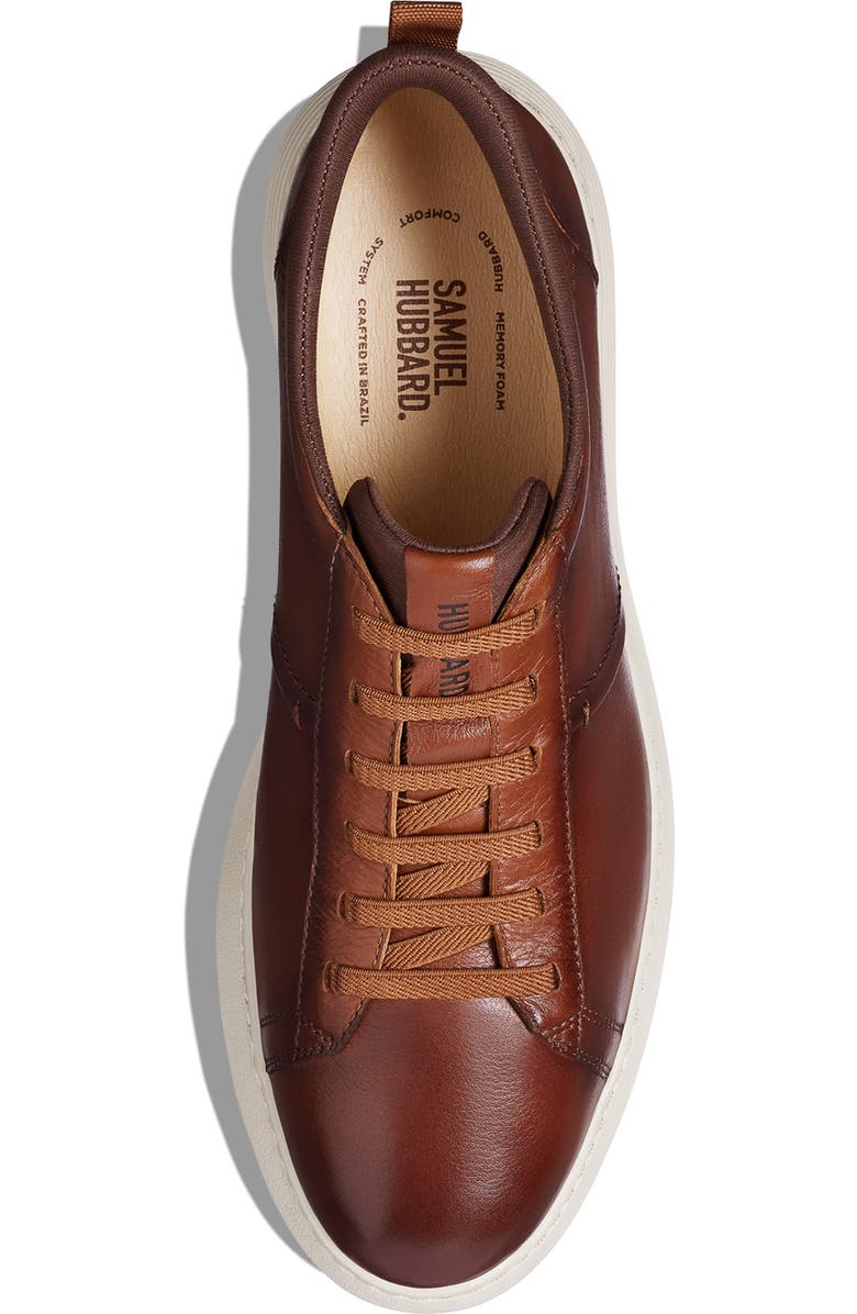 Samuel Hubbard Featherlight Flight Sneaker, Alternate, color, Cognac Leather