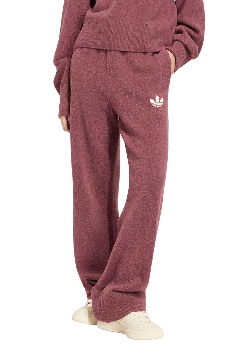 Essentials Wide Leg Knit Pants, Main, color, QUIET CRIMSON