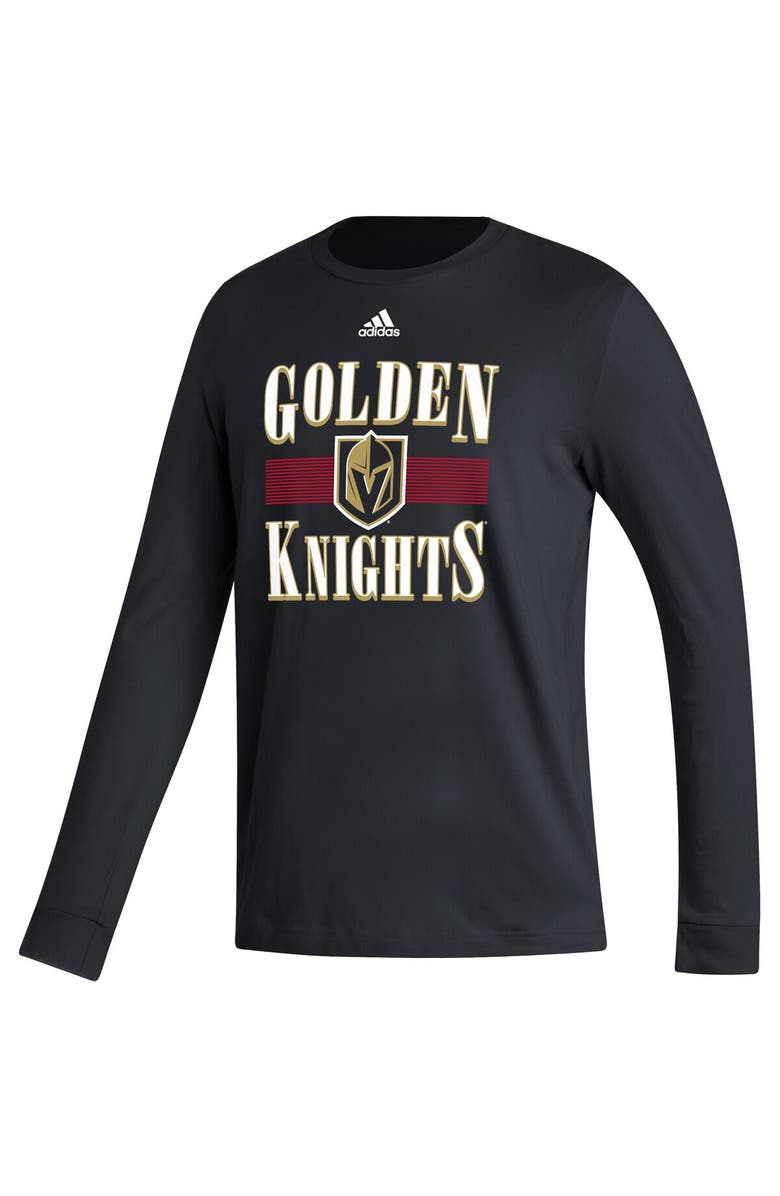 adidas Men's adidas Black Vegas Golden Knights Reverse Retro 2.0 Fresh Playmaker Long Sleeve T-Shirt, Alternate, color, 