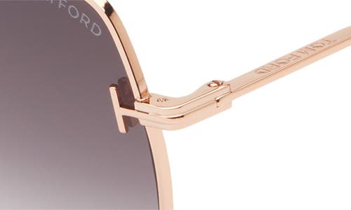 Tom Ford 59mm Square Gradient Sunglasses In Brown
