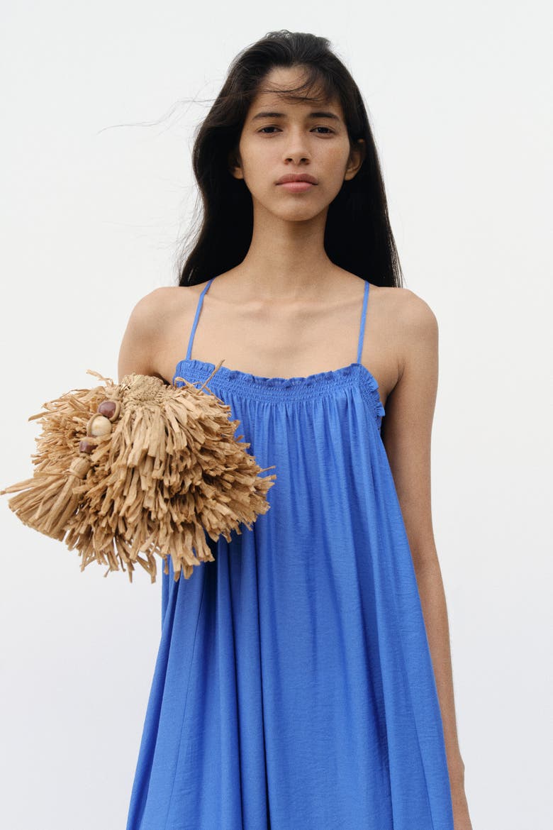 A-line Low-back Dress, Alternate, color, Blue