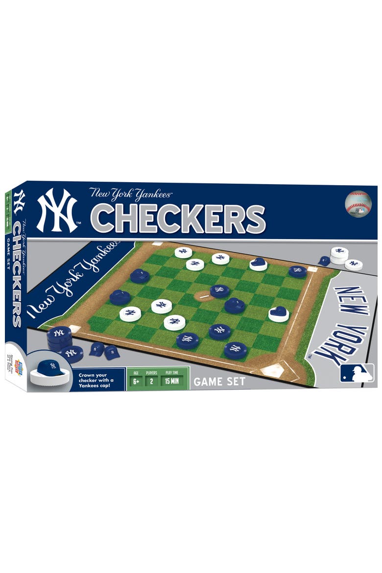 New York Yankees Checkers Board Game, Main, color, Multicolor