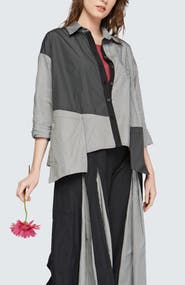 LUUKAA Cleo Checkered Memory Taffeta Shirt