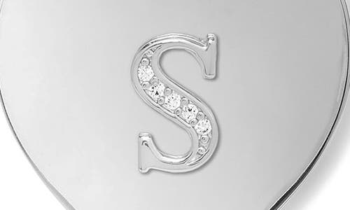 Melinda Maria Love Letters Initial Heart Medallion Necklace In Silver S
