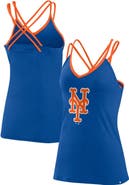 FANATICS Women's Fanatics Branded Royal New York Mets Barrel It Up Cross Back V-Neck Tank Top