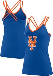 FANATICS Women's Fanatics Branded Royal New York Mets Barrel It Up Cross Back V-Neck Tank Top