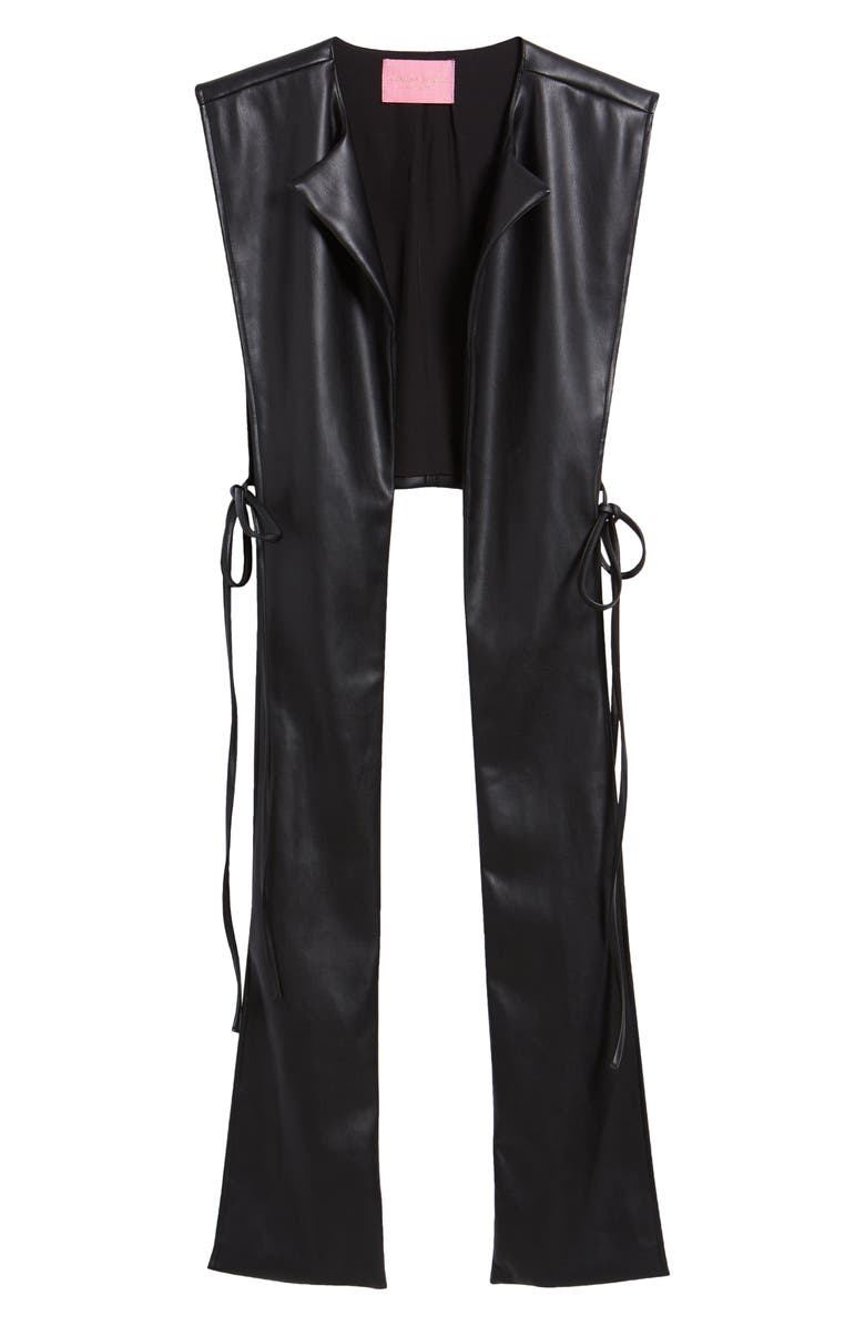 AZALEA WANG High-Low Faux Leather Vest, Alternate, color,
