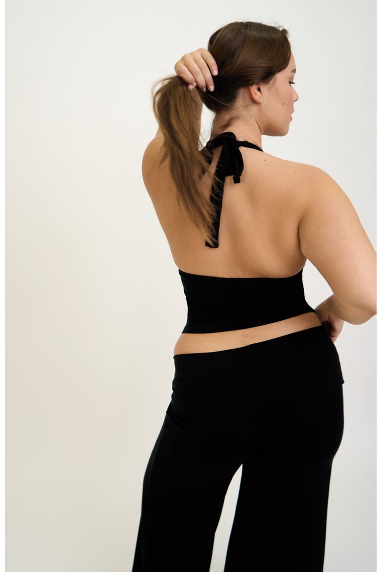 Halter Top, Alternate, color, Black