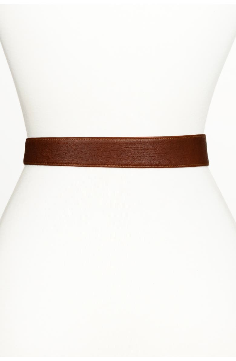 Raina Belts Sheila Knot Leather Belt, Alternate, color, Cognac