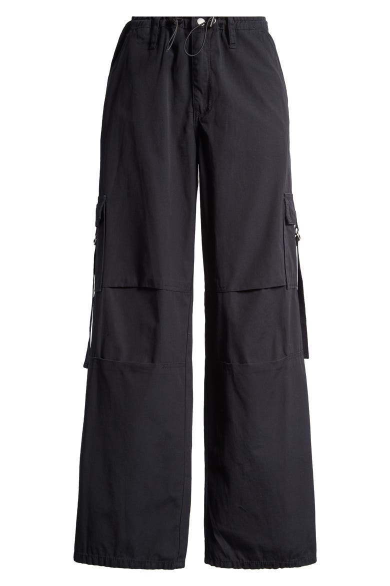 Wide Leg Cotton Cargo Pants, Alternate, color, ANTHRACITE