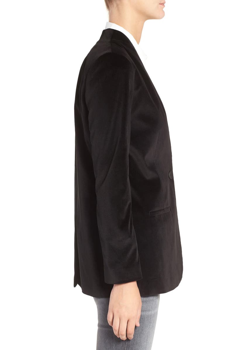 Madewell Lauren Velvet Blazer, Alternate, color, 