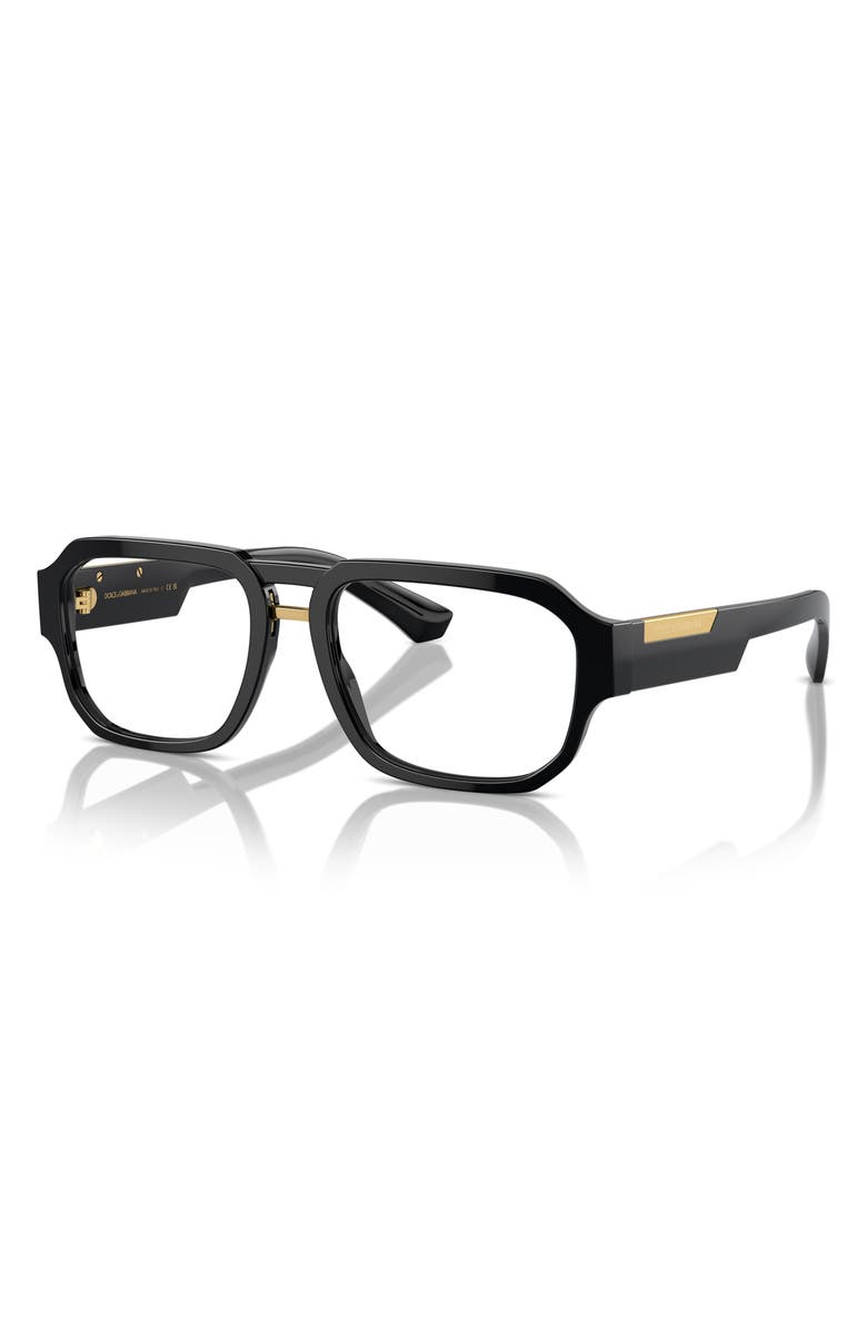 Dolce&Gabbana 53mm Pilot Optical Glasses, Alternate, color, 