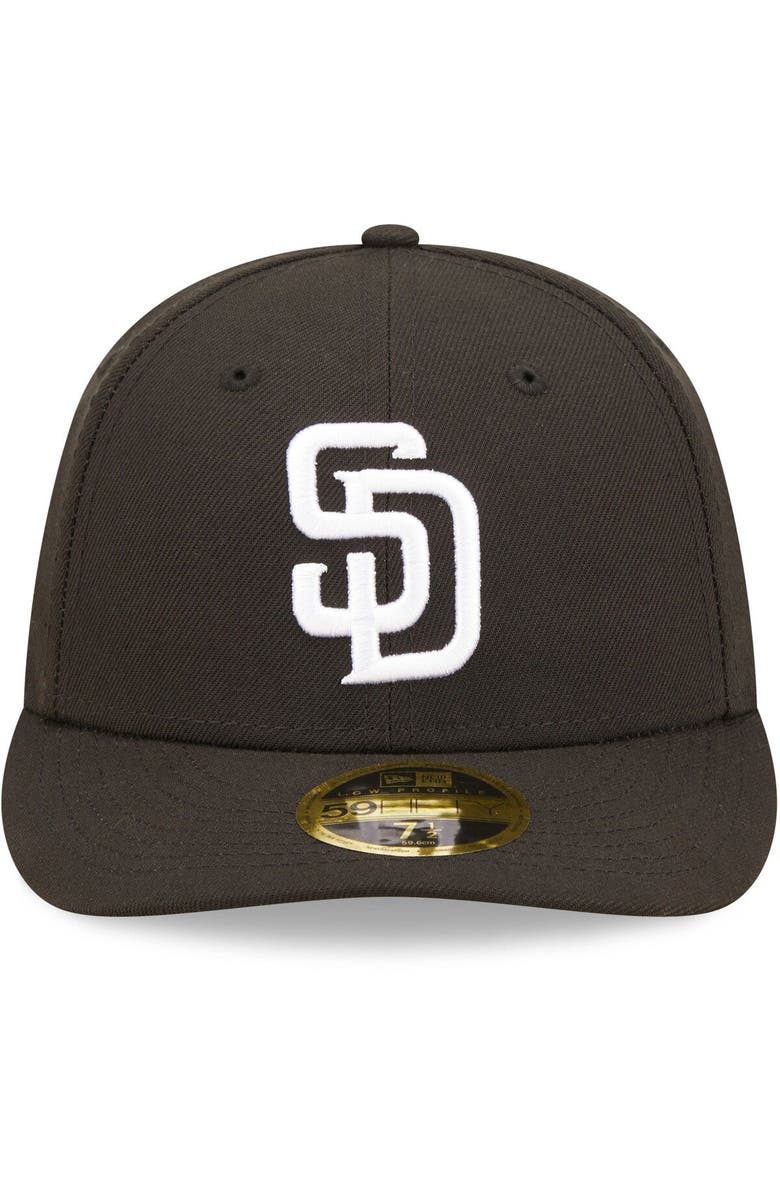 New Era Men's New Era San Diego Padres Black & White Low Profile 59FIFTY Fitted Hat, Alternate, color, 