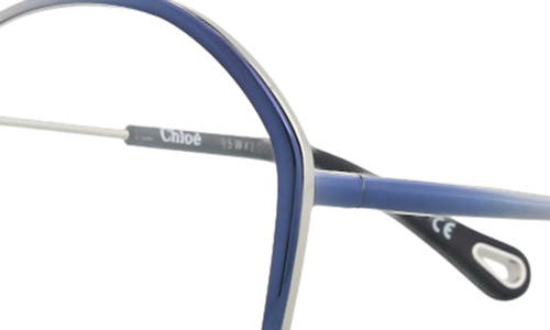 Chloé Round-frame Metal Optical Frames In Blue Blue Transparent