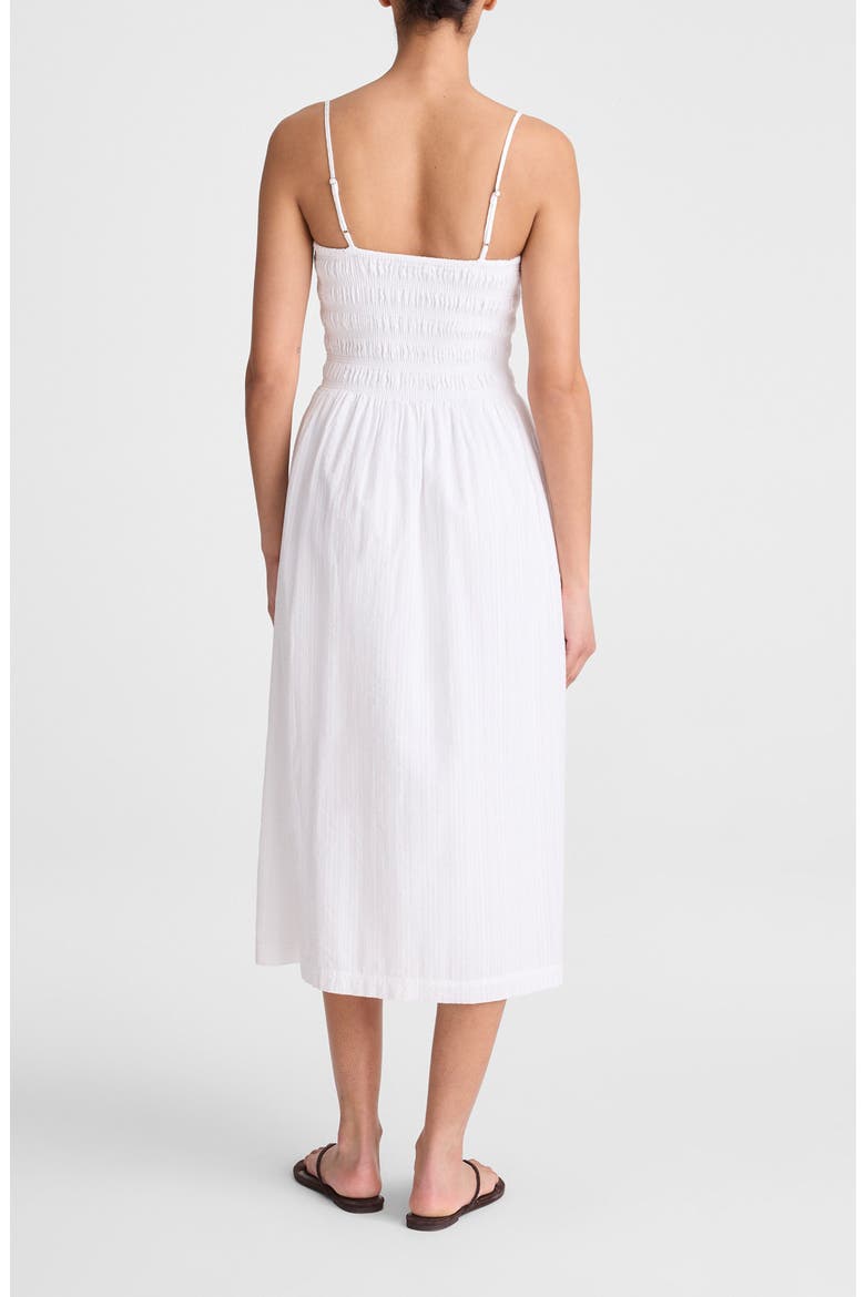 The Peyton Cotton Midi Dress, Alternate, color, WHITE