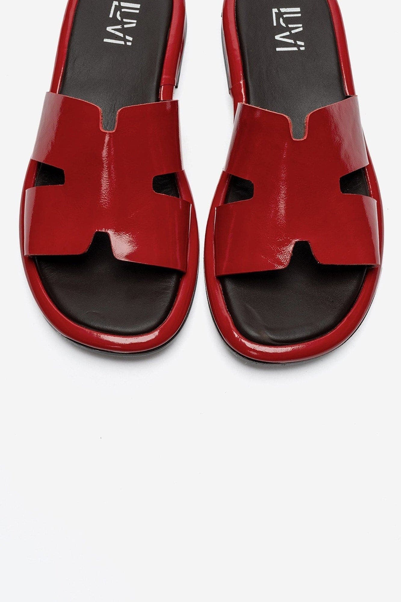 Brio Leather Sandal, Alternate, color, Red Patent