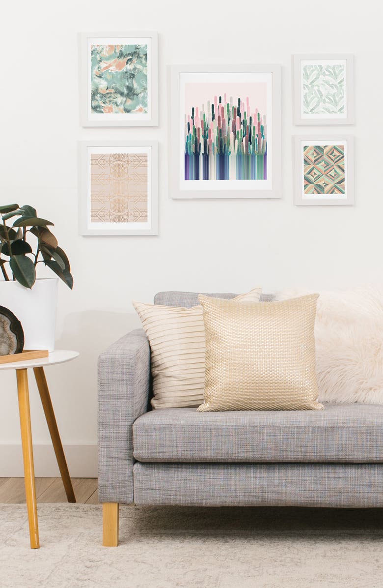 Deny Designs Matcha Blush Five-Piece Gallery Wall Art Print Set, Alternate, color,