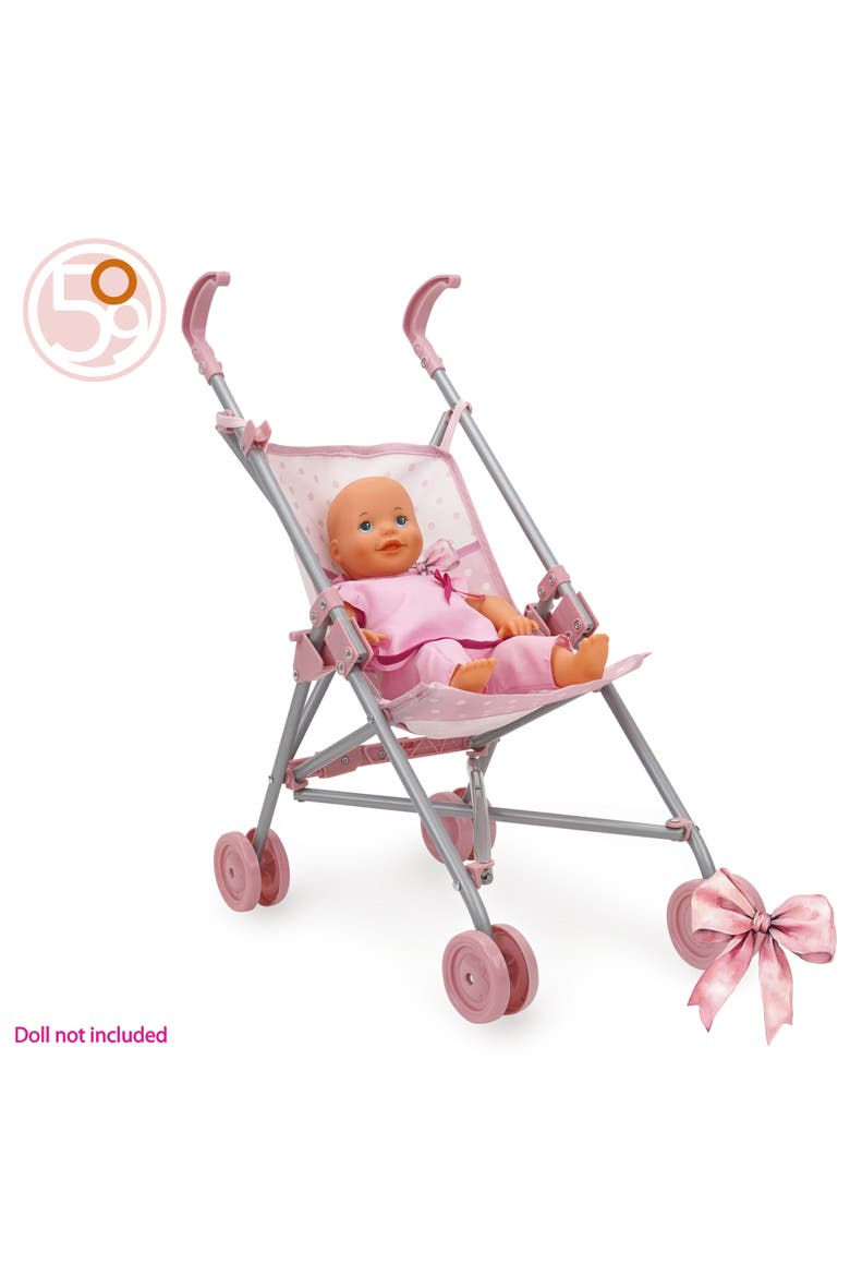 Bow Umbrella Doll Stroller Push Buggy, Alternate, color, Multicolored