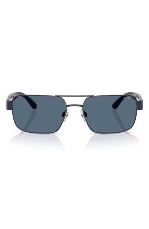 58mm Rectangle Sunglasses
