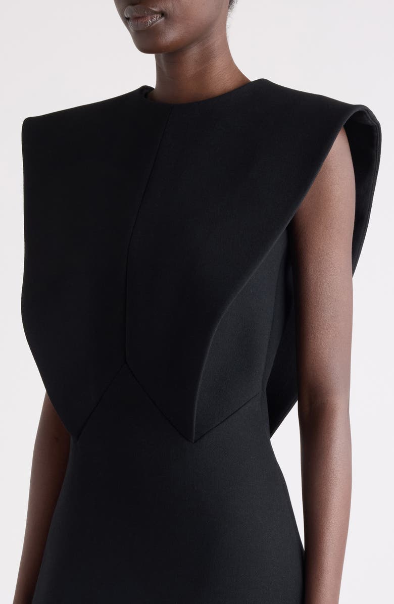 Givenchy Structured Wool Blend Crepe Evening Gown, Alternate, color, Black